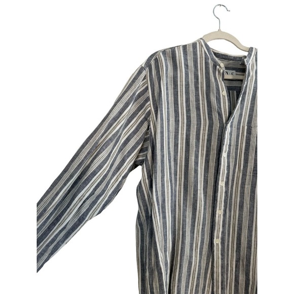 Men’s INC Linen Blend Button Up Shirt Size XL - Picture 2 of 5